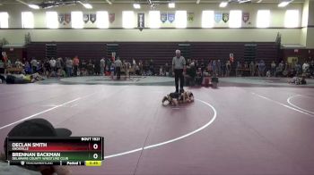 PW-8 lbs 3rd Place Match - Brennan Backman, Delaware County Wrestling Club vs Declan Smith, Knoxville