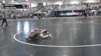 Girls 138 lbs Cons. Semi - Briley Lively, Knoxville Halls High School Girls vs Adsila Holman, Rockvale High School