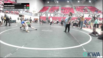 76 lbs 3rd Place - Sam Burrows, Lexington Wrestling Club vs Cannon Henry, Piedmont