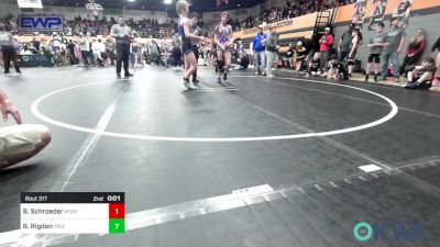 105 lbs Quarterfinal - Bristol St. Clair, Choctaw Ironman Youth Wrestling vs Rowdie Peck, Hinton Takedown Club