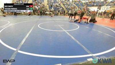 90 lbs Consi Of 8 #2 - Rex Smith, Kiefer Youth Wrestling Club vs Tucker Piersol, Claremore Wrestling Club