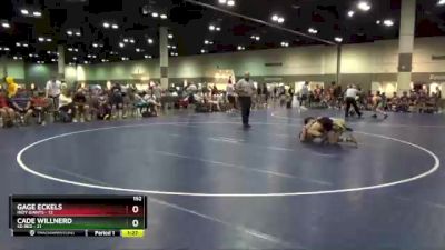 152 lbs Round 5 (6 Team) - Gage Eckels, Indy Giants vs Cade Willnerd, SD Red