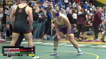 215 lbs Champ. Round 1 - Robbie Eberhardt, Jackson (Massillon) vs Clay Broadhurst, AVON LAKE