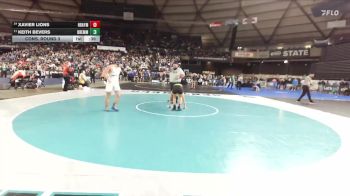 Boys 2A 157 lbs Cons. Round 3 - Keith Bevers, Bremerton vs Xavier Lions, Hudson`s Bay