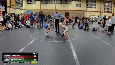 56 lbs Cons. Semi - Robert Herbert, Southern MD Wrestling Club vs Christian Slokovitz, New Kent