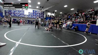 67 lbs Semifinal - Leland Riley, Midwest City Bombers Youth Wrestling Club vs Maddox Harris, Husky Wrestling Club
