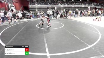 100 lbs Semifinal - Thayne Dunn, Sturgis Youth WC vs Rayfe Wright, Spearfish Youth WC