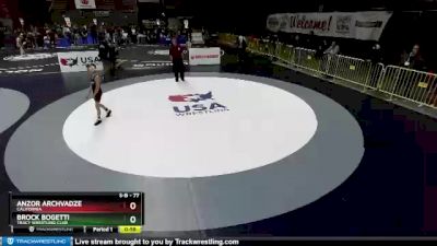 77 lbs Champ. Round 1 - Brock Bogetti, Tracy Wrestling Club vs Anzor Archvadze, California