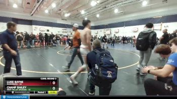 165 lbs Cons. Round 3 - Luke Bayne, Ellensburg vs Champ Bailey, West Valley Spokane