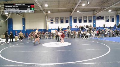 285 lbs Quarterfinal - Sam St. Peter, Monument Mountain vs Thomas Brown, Chelmsford