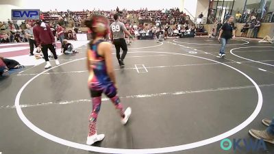 70-74 lbs Final - ZaNique Miller, Cowboy Wrestling Club vs Clementina Zapata, OKC Saints Wrestling