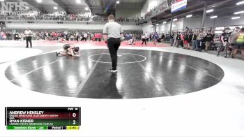 140 lbs Cons. Round 4 - Ryan Kisner, Lawson Youth Wrestling Club-AA vs Andrew Hensley, Eagles Wrestling Club Liberty North-AAA