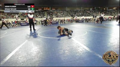52 lbs Semifinal - Asiah Flores, Glory Wrestling Academy vs Ethan Taylor, Shelton Wrestling Academy