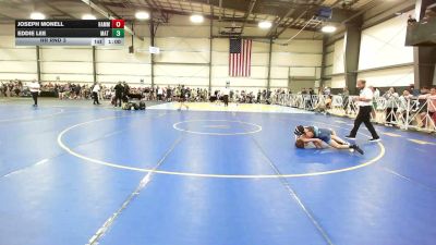 80 lbs Rr Rnd 3 - Joseph Monell, Hammers - MS vs Eddie Lee, Mat Warriors PWC - MS