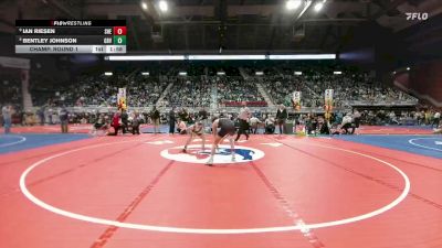 4A-126 lbs Champ. Round 1 - Ian Riesen, Sheridan vs Bentley Johnson, Green River