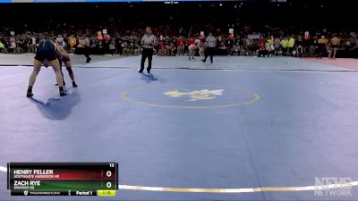 D2-190 lbs Quarterfinal - Henry Feller, Southgate Anderson HS vs Zach Rye, Owosso HS