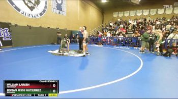 150 lbs Champ. Round 3 - Roman Jesse Gutierrez, Bullard vs William Larsen, Tehachapi