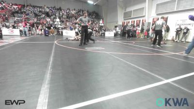 52 lbs Quarterfinal - Caulyer Cassity, Barnsdall Youth Wrestling vs Aspen Shelton, Team Tulsa Wrestling Club