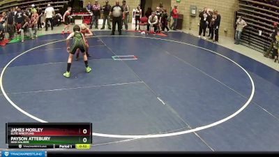 86 lbs Cons. Round 3 - Payson Attebury, High Kaliber vs James Morley, Elite Wrestling