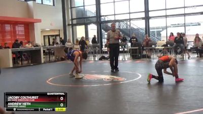 J-7 lbs Quarterfinal - Andrew Heth, Hammerin Hawks vs Jacoby Colthurst, Big Game Wrestling Club