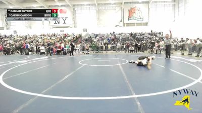 128 lbs Champ. Round 1 - Calvin Cahoon, Mat Power Youth Wrestling Club vs Damian Snyder, Alliance Saratoga Wrestling Club