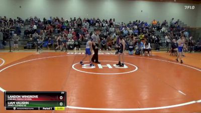 77 lbs Round 3 - Liam Vaughn, James Clemens HS vs Landon Wingrove, Chelsea Middle School