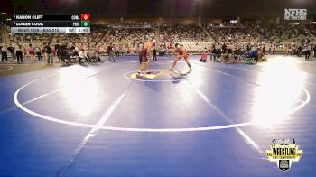 B3A-215 lbs Quarterfinal - Kanon Clift, Comanche vs Logan Cook, Perry