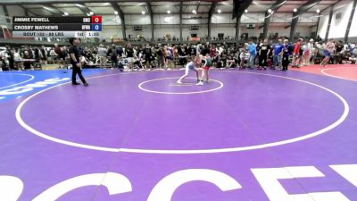 94 lbs Quarters - Jimmie Fewell, Cowboy Mat Club vs Crosby Mathews, Black Fox Wrestling Academy