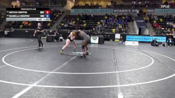 180 lbs Cons. Round 1 - Aniyah Griffin, Huntingdon vs Isabella Renfro, Fort Hays State