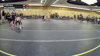 58 lbs 3rd Place - Alyssa Avila, Imperial Valley WC vs Mila Gutierrez, Top Rank Hammers