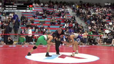 132 lbs 3rd Place Match - Khy`ree Hines, Legacy vs William Cruz, Rancho