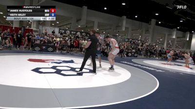 130 lbs Champ. Round 2 - James Hustoles, NMU-National Training Center vs Keith Miley, Ark/Nyac