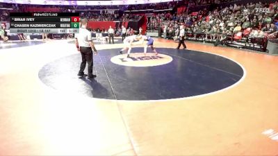 1A 157 lbs Semifinal - Chasen Kazmierczak, West Chicago (Wheaton Academy) vs Briar Ivey, Sterling (Newman Central Catholic)