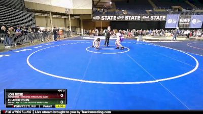 140 lbs Quarterfinal - Cj Anderson, Enumclaw Yellow Jackets Wrestling Club vs Jon Rose, Anacortes Hawkeyes Wrestling Club