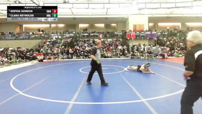 100 lbs Final - Sophia Gordon, South Windsor vs Clara Reynolds, New Milford