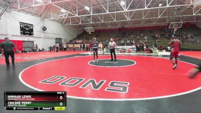 141 lbs Cons. Round 5 - Cincere Perry, Cerritos College vs Ahmaad Lewis, Sacramento City College