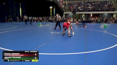 110 lbs Quarterfinal - Brooks Dolmage, Wrath vs Ethan Johnson, Heartland Wrestling Academy