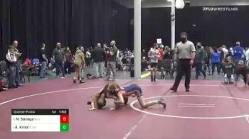 85 lbs Quarterfinal - Nolan Savage, Williams Valley vs Ashton Kriss, Elco