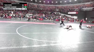132 lbs Quarterfinal - Baili Kuhn, Baldwin-Woodville vs Summer Thunder, Antigo