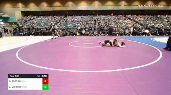 120 lbs Consi Of 32 #1 - Logan Valledor, Vacaville vs Gunnar Richins, Lehi