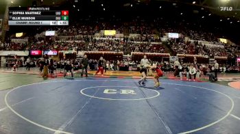 G - 120 lbs Champ. Round 1 - Sophia Martinez, Lockwood Girls vs Ellie Munson, Shelby Girls