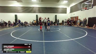 135 lbs Cons. Round 2 - Gale Steiner, W. F. West (Girls) vs Hayden Horn, Aberdeen (Girls)