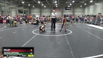 55 lbs Cons. Round 2 - Ray Lee, Atchison vs Brogan Wittman, Kansas Thunderstruck Wrestling