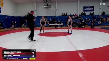 130 lbs Cons. Semi - Destiny Campbell, Oklahoma City vs Makayla Heymann, Wayland Baptist