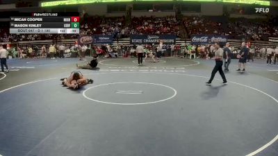 D 1 190 lbs Cons. Round 3 - Micah Cooper, Northshore vs Mason Kinley, C.E. Byrd