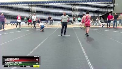 140 lbs Round 9 (10 Team) - Lukus Devore, Riverheads vs Albert Glimcher, Legend Wrestling