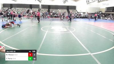 69 lbs Quarterfinal - Mason Massa, Washington Twp vs Zachary Paris, Doughboy