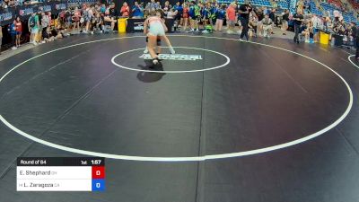 130 lbs Round Of 64 - Emma Shephard, OH vs Lauren Zaragoza, CA