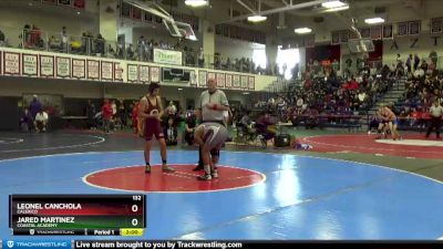 132 lbs Champ. Round 1 - Jared Martinez, Coastal Academy vs Leonel Canchola, Calexico