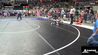 49 lbs Quarterfinal - Luca Daniels, Winfield vs Ryker Carr, Slyfox